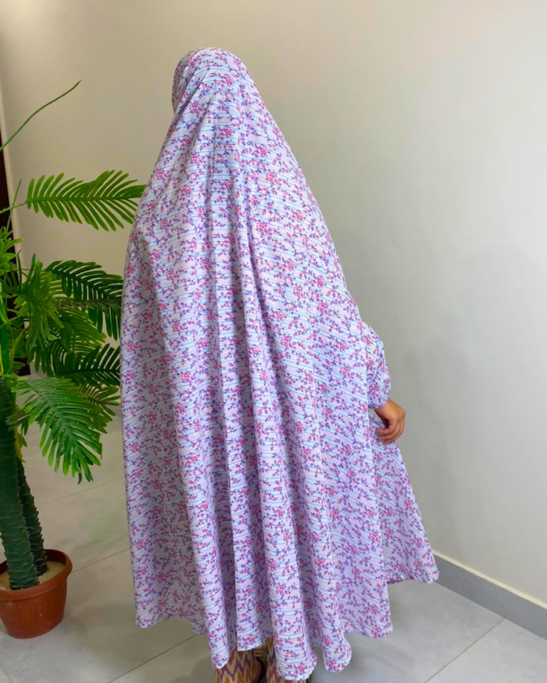 Lavender Bloom Namaz Gown