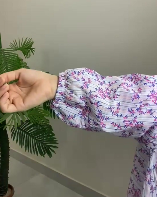 Lavender Bloom Namaz Gown