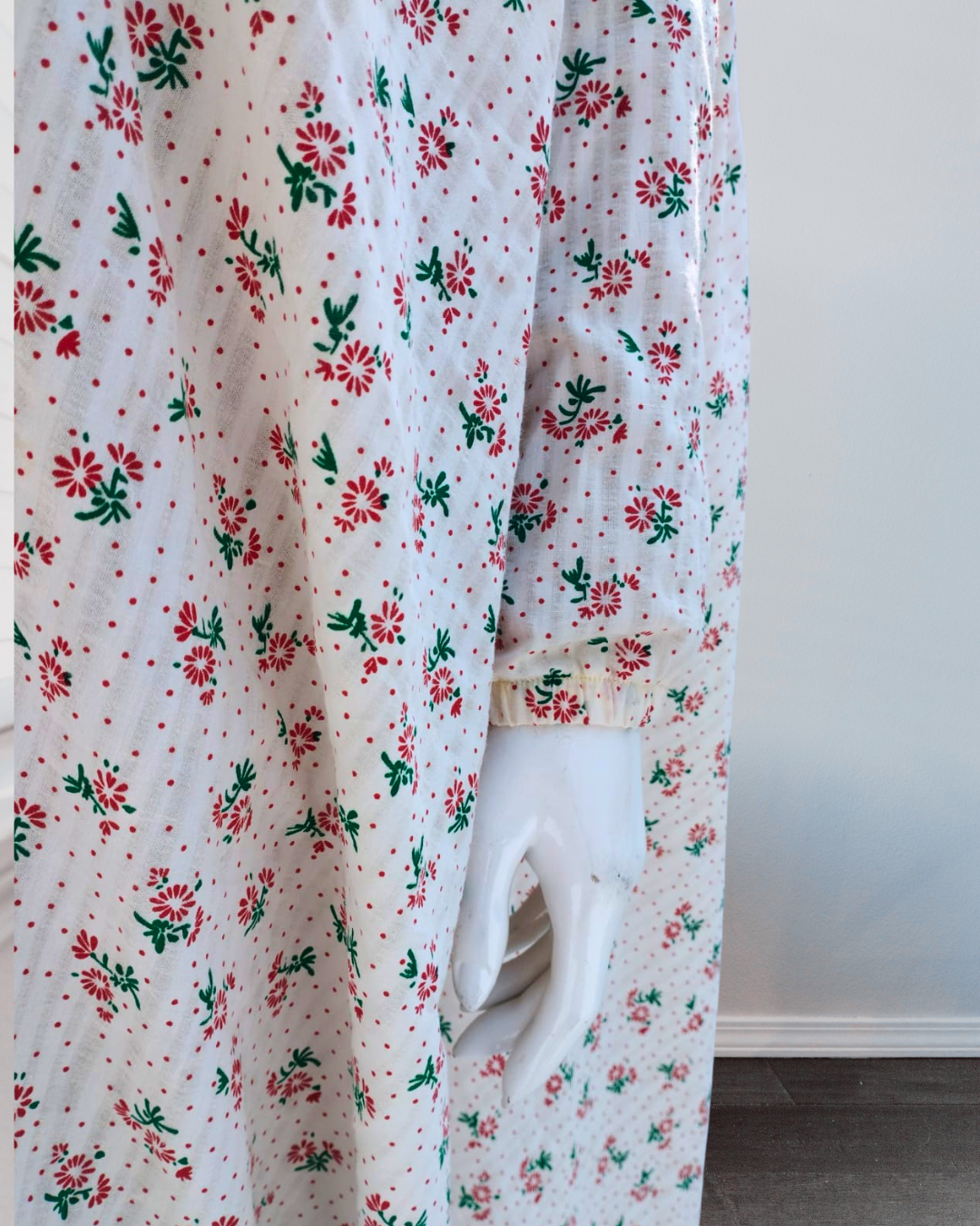 Off White Floral Namaz Gown