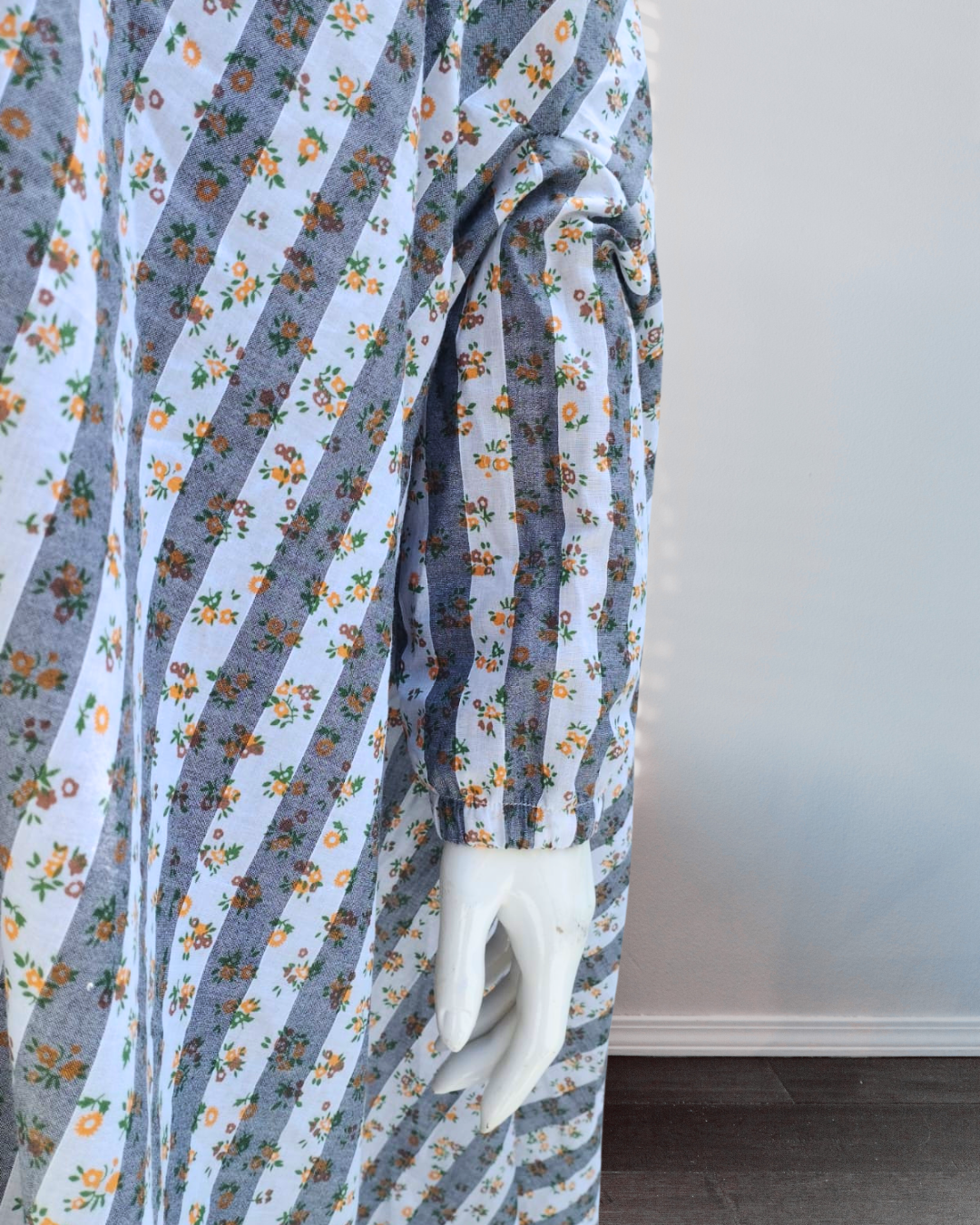 Grey Floral Namaz Gown