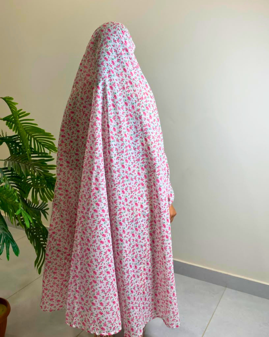 Pink Flora Namaz Gown