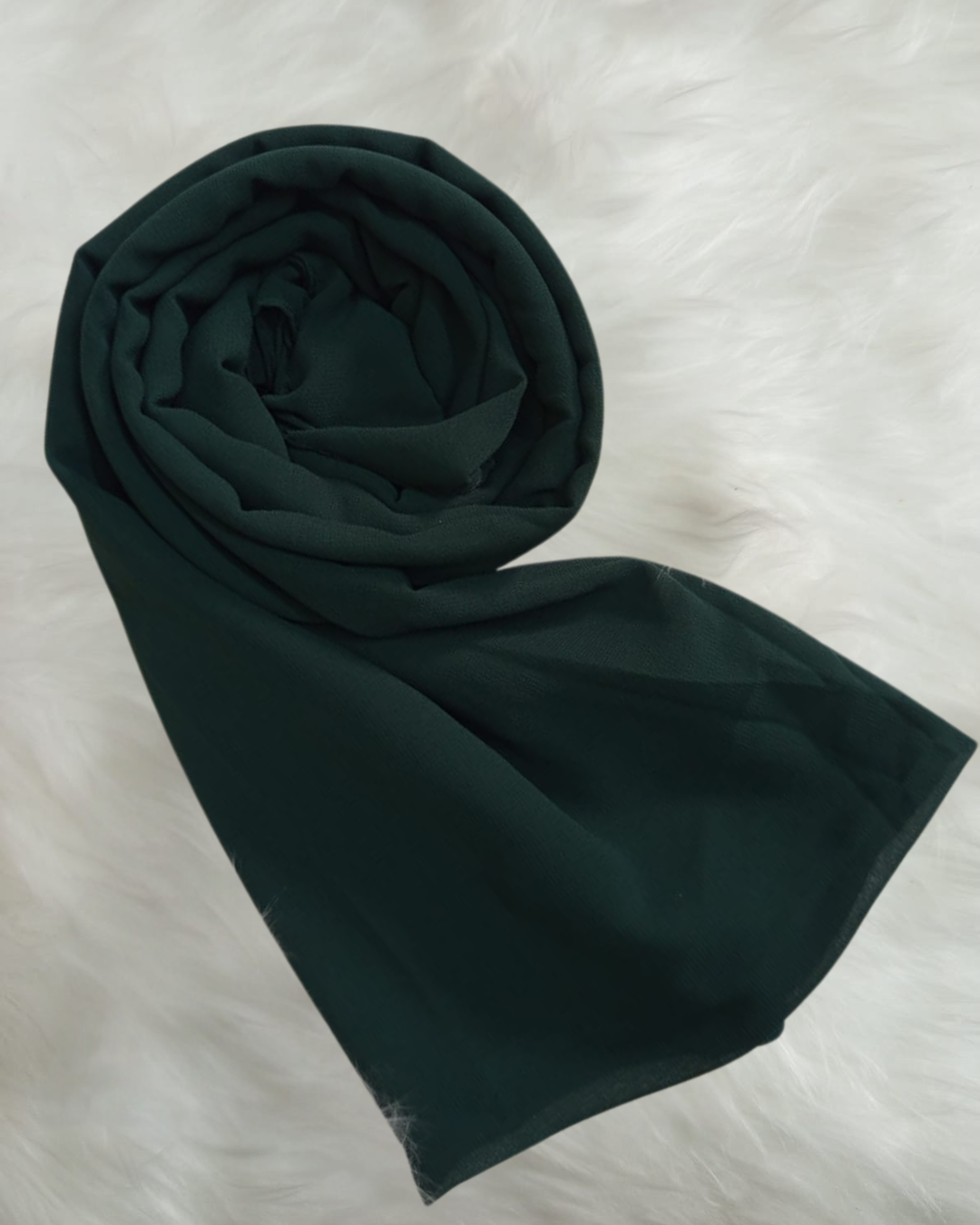 Georgette Hijab -Forest green 01