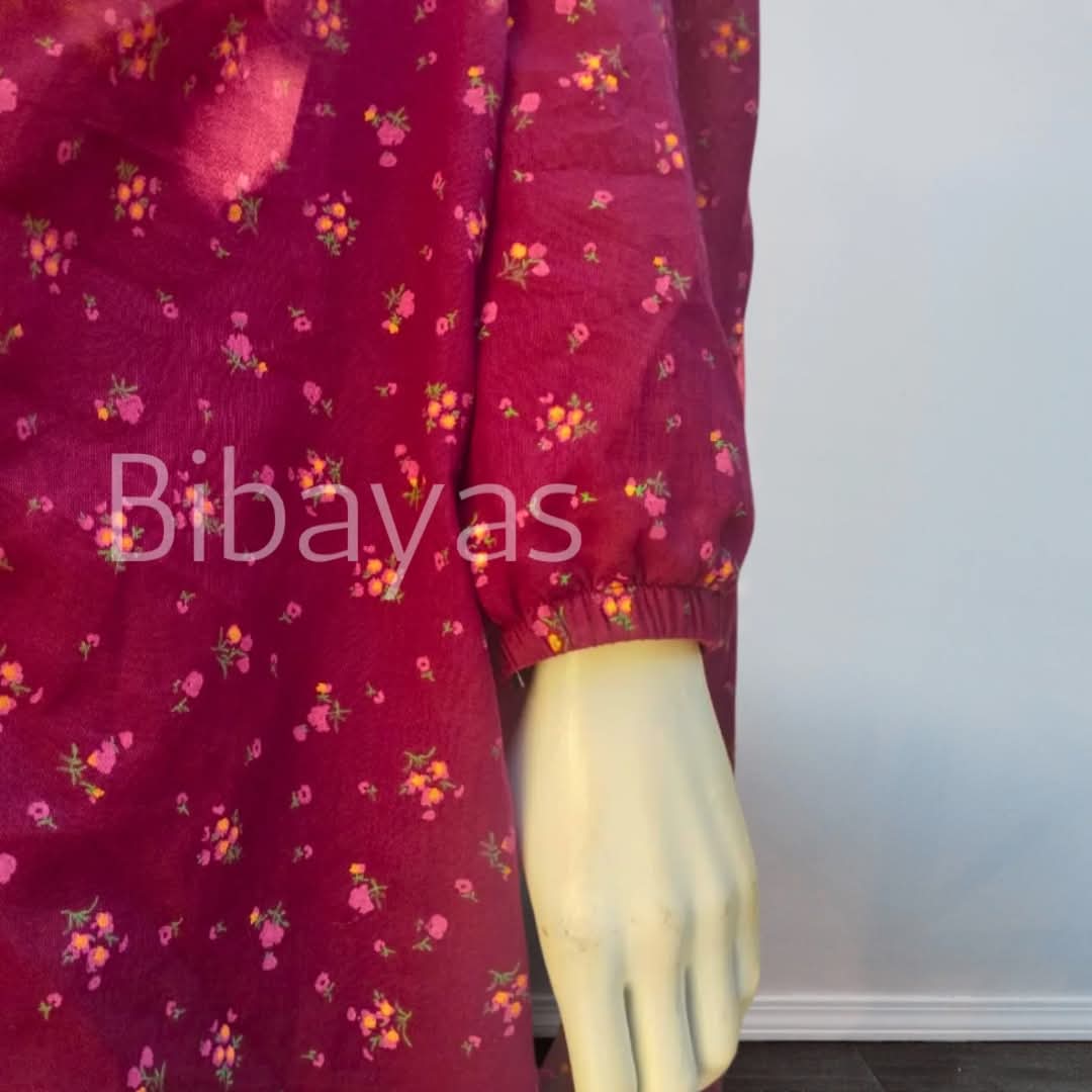 Maroon Namaz Gown