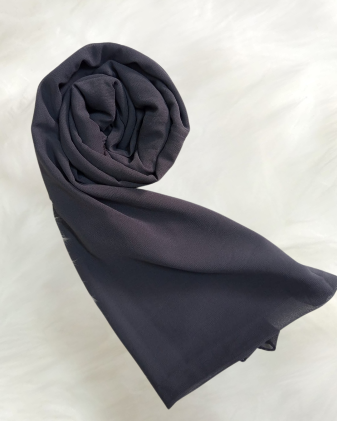 Georgette Hijab -Charcoal Grey 06