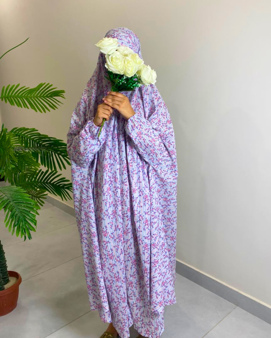 Lavender Bloom Namaz Gown