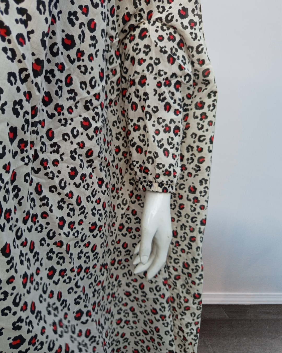 Namaz gown leopard print