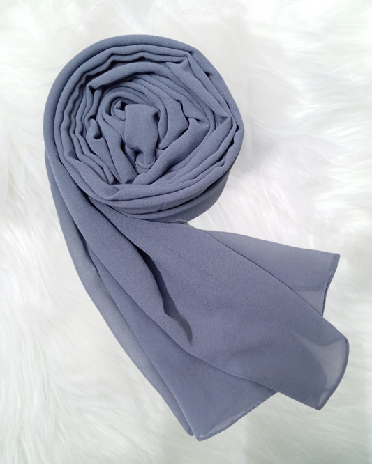 Georgette Hijab-Slate Grey 09