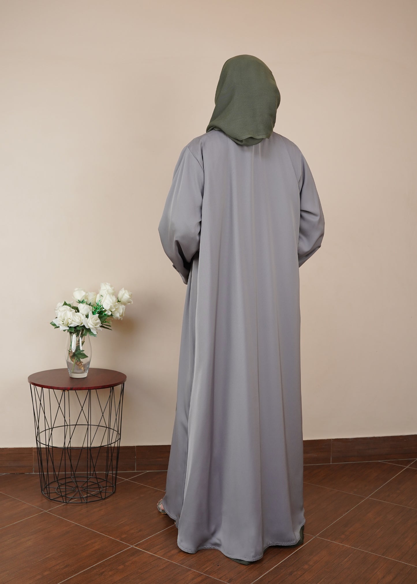 Reversable kimono -Green and Silver