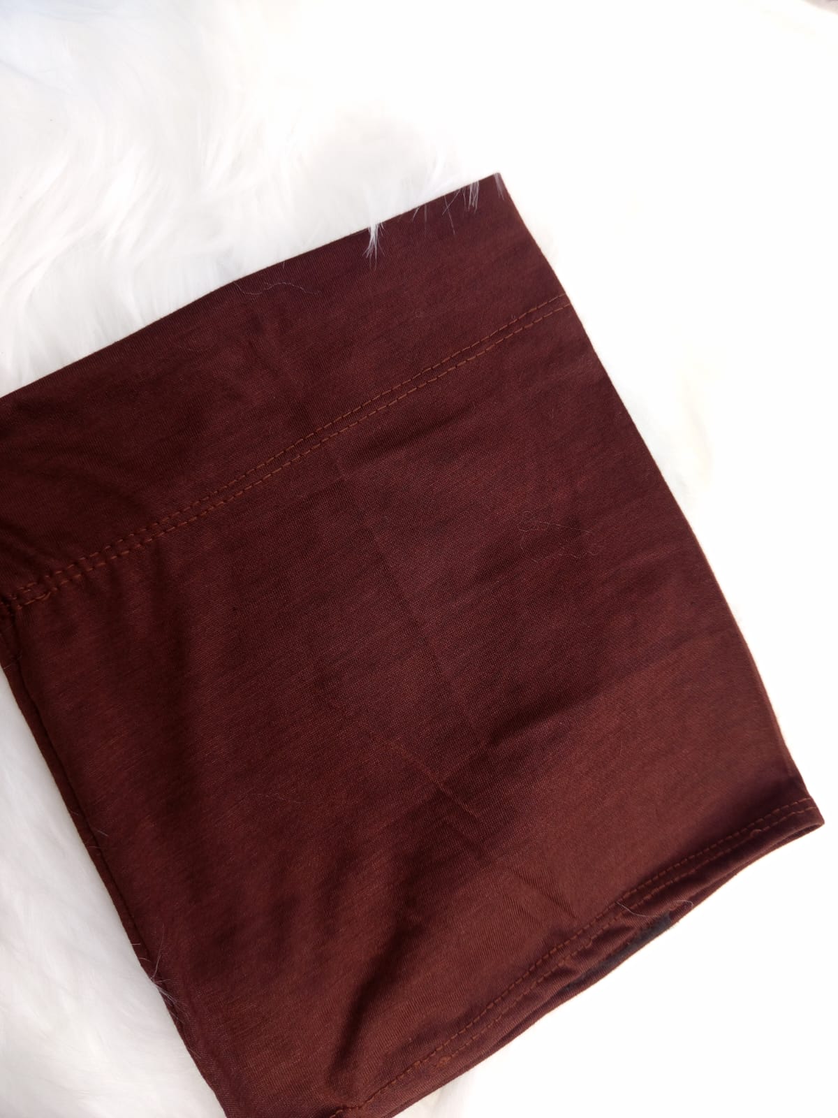 Bonnet Hijab Cap -Dark Brown