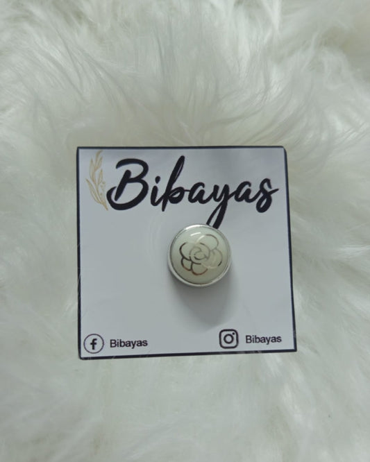 Hijab Magnet White Floral