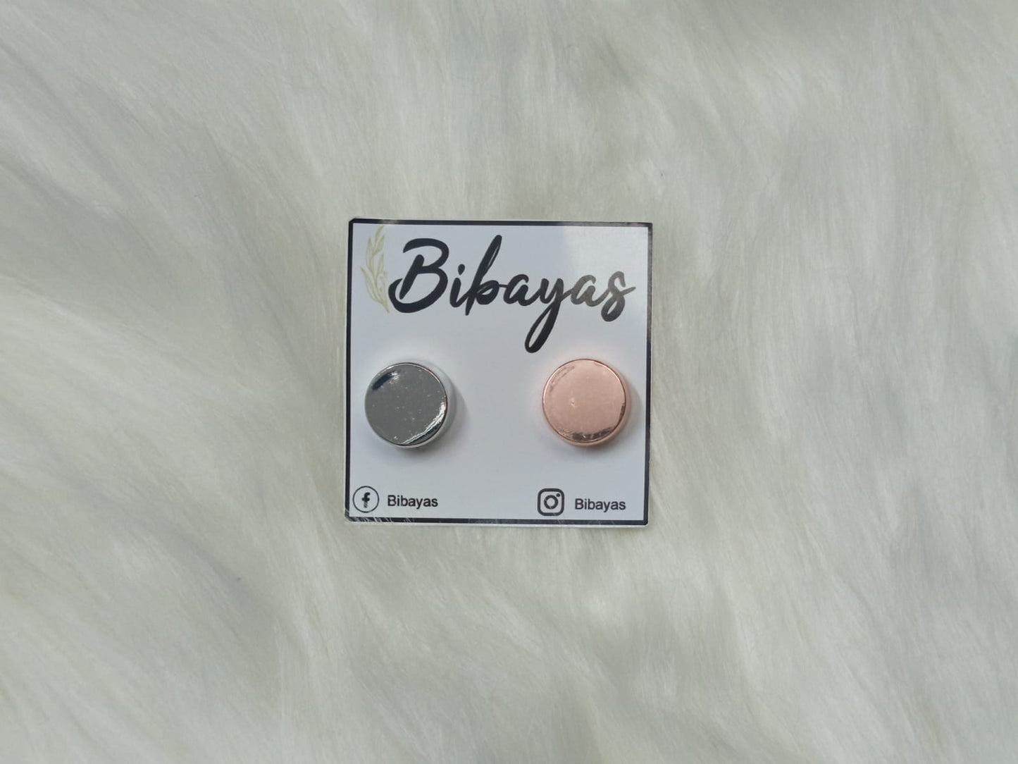Hijab Magnet Pair Matt silver &copper
