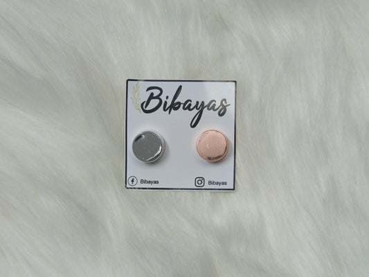 Hijab Magnet Pair Matt silver &copper