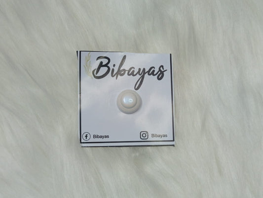 Hijab Magnet Button White