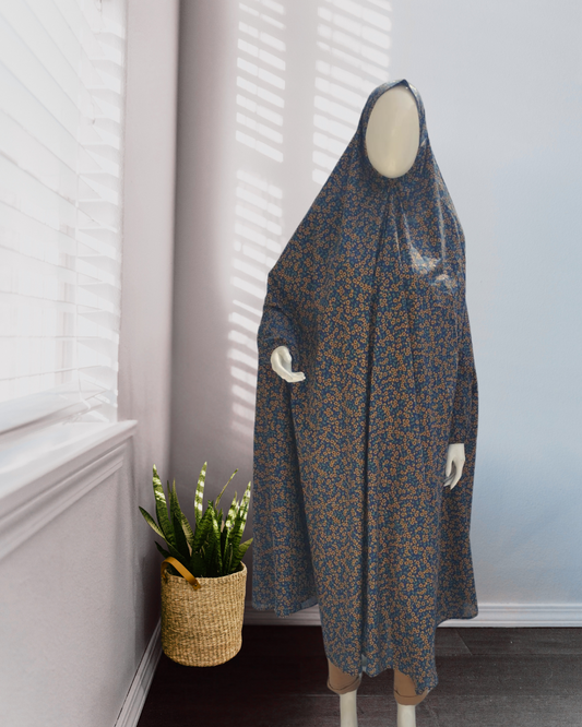 Navy Blue Namaz Gown