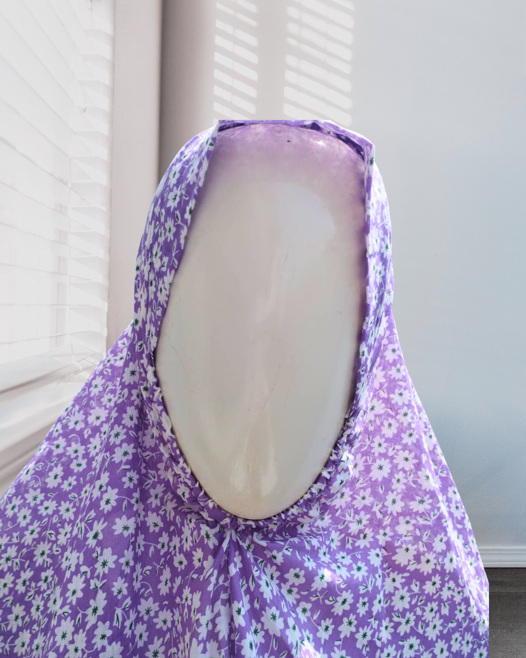 Purple Floral Namaz Gown