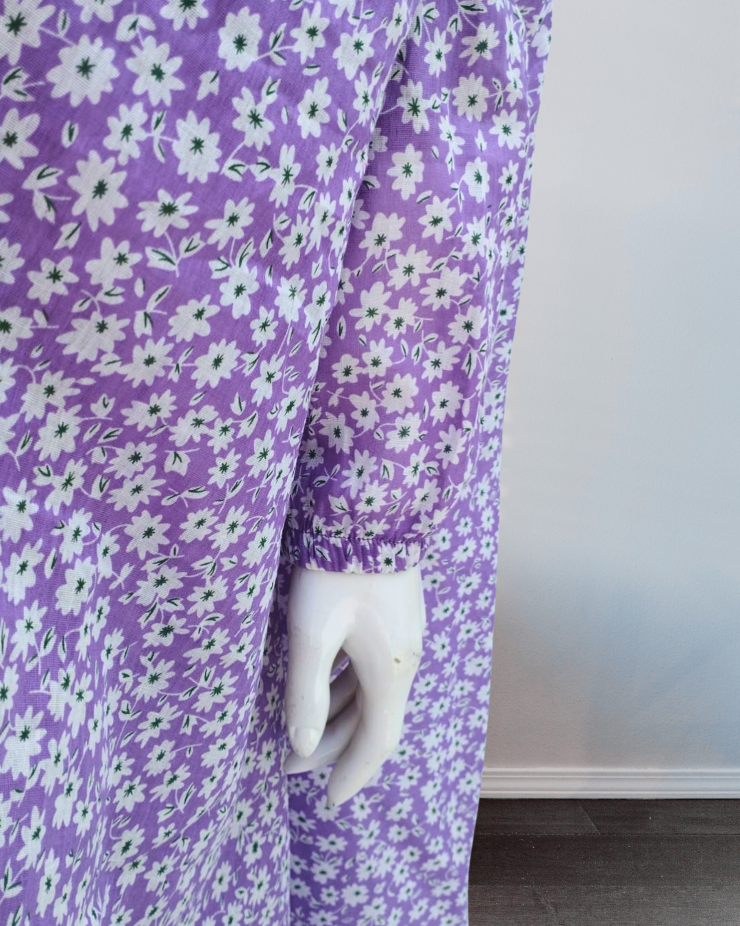 Purple Floral Namaz Gown
